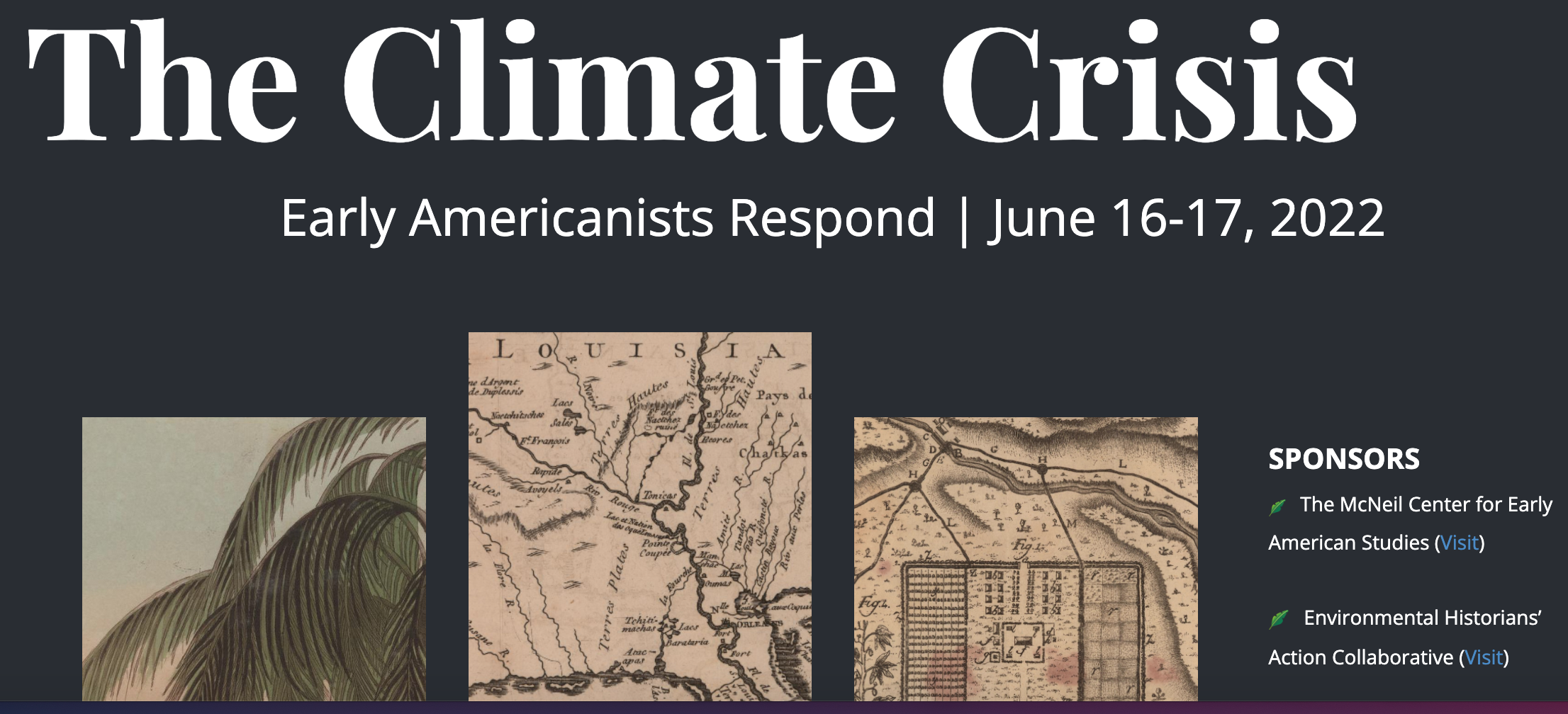 Researchers of Early America Consider How to Respond to the Climate Crisis at Upcoming Conference