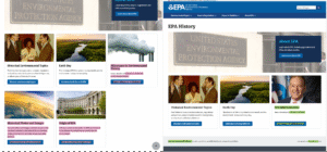 Two webpages side by side.