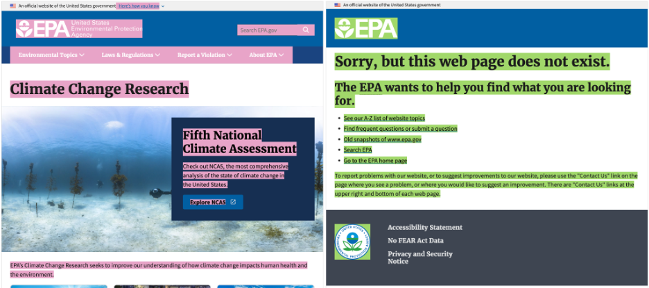 EPA’s Website on Climate Change Research Goes Dark